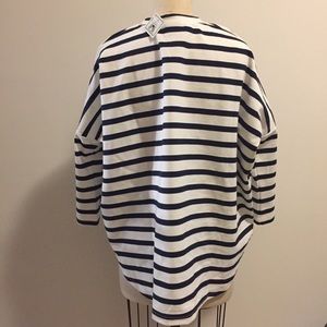 Navy/white striped sweatshirt NWT size 6